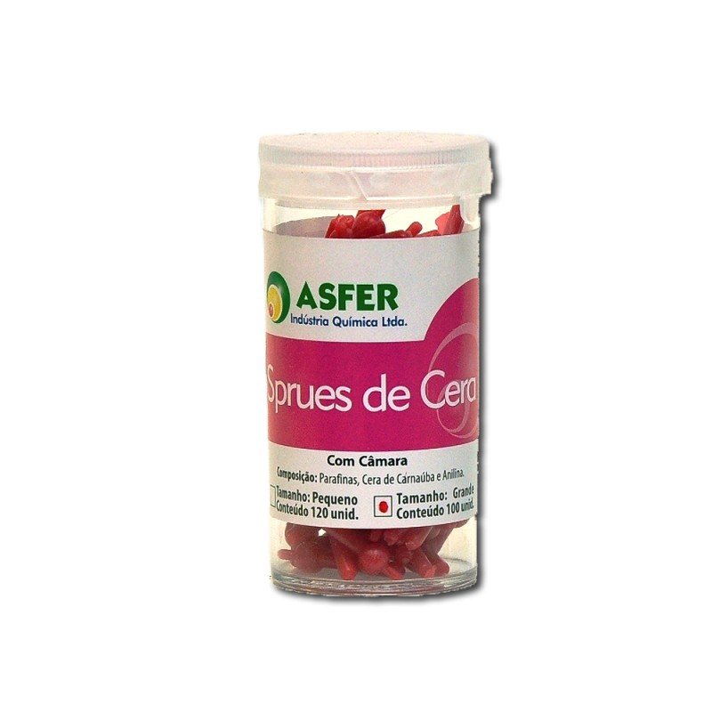Sprue com Câmera de Compensação – 120 Unidades Pequeno
